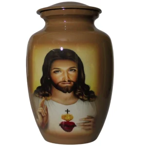 Jesus Sacred Heart Cremation Urn