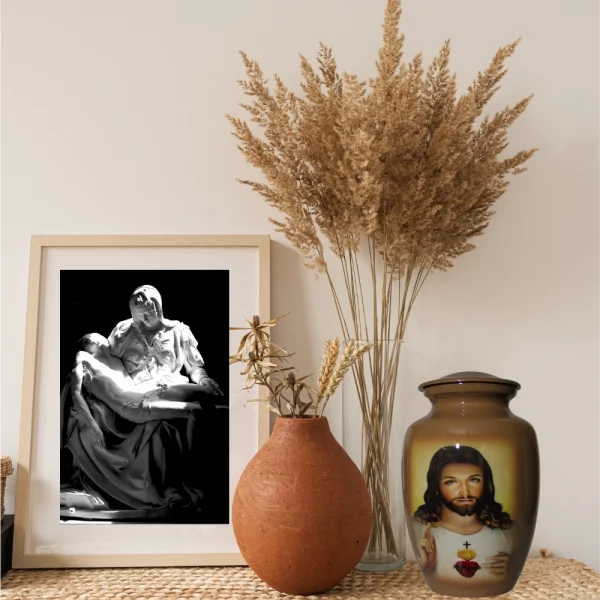 Jesus Sacred Heart Cremation Urn lifestyle image