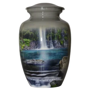 Tropical Waterfall Cremation Urn