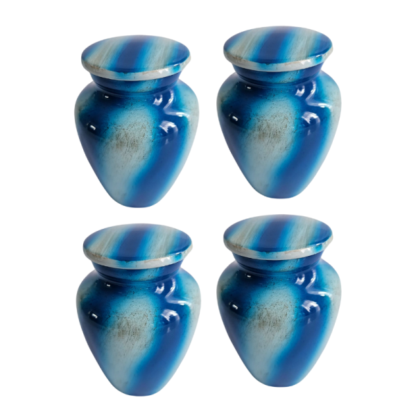 Blue Swirl Cremation Urn - Image 7