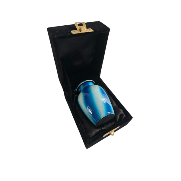 Blue Swirl Cremation Urn - Image 5