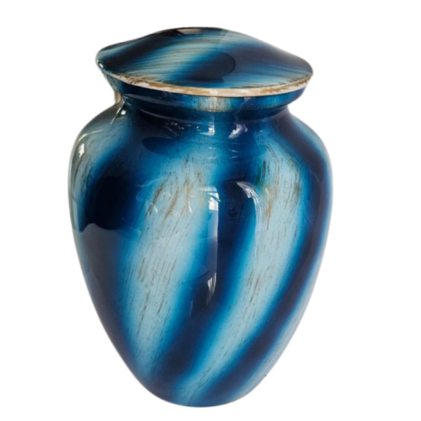 Blue Swirl Cremation Urn