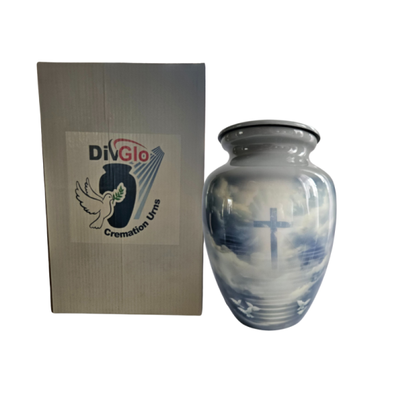 Cross in Clouds Cremation Urn - Image 3