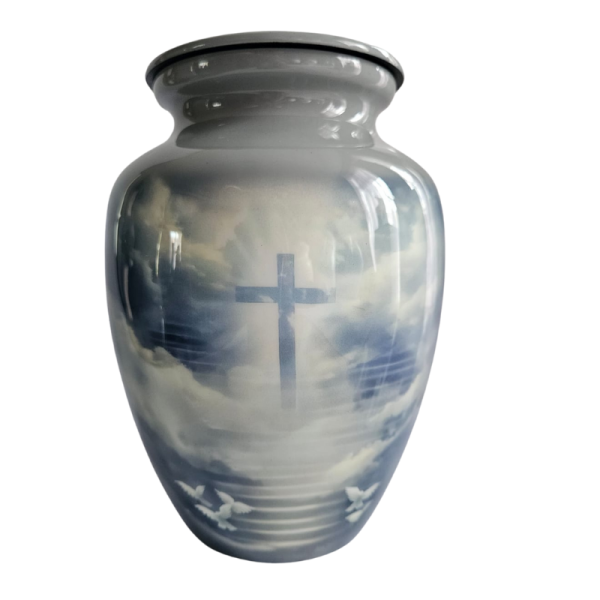 Cross in Clouds Cremation Urn