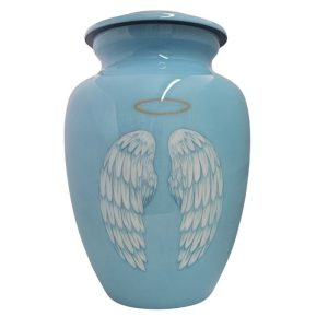 Blue Angel Wings Cremation Urn